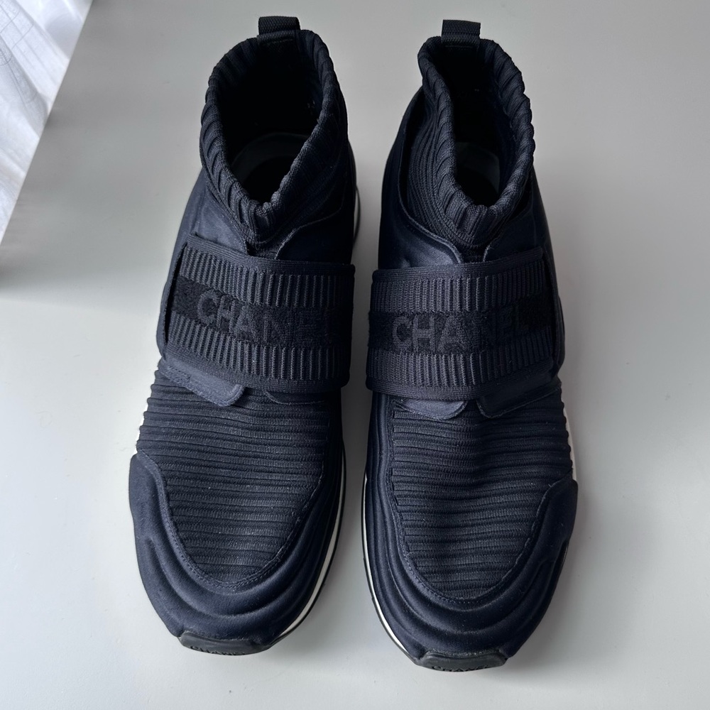 Chanel CC Logo Sock Sneakers - Picture 2 of 12